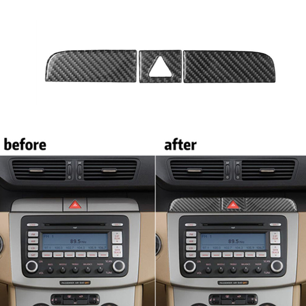 Carbon Fiber Warning Light Frame Cover Trim for Volkswagen for Passat 2006-2011