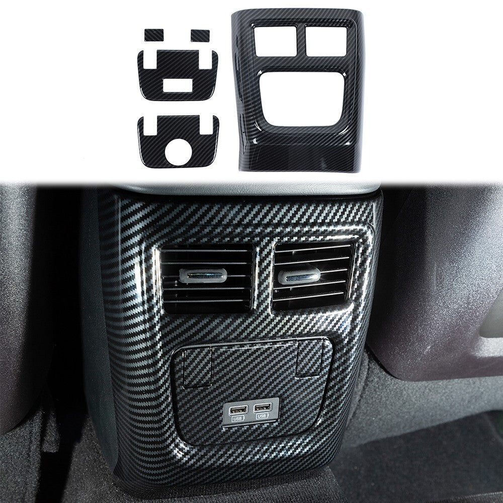 for Dodge Charger for Chrysler 300 Rear Air Outlet Vent Panel Trim Carbon Fiber