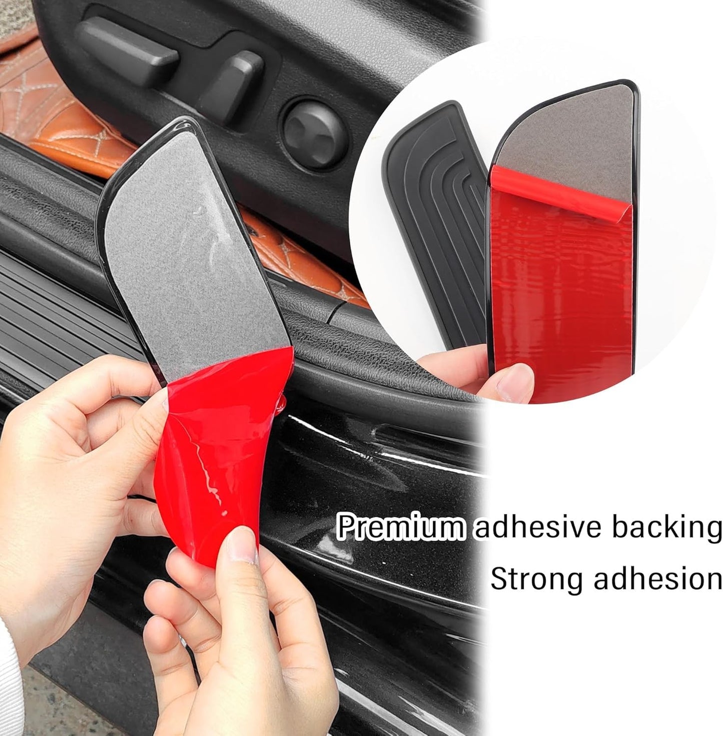 4pcs for Chevy Accessories Car Door Sill Step Protector Cover Rubber Sticker