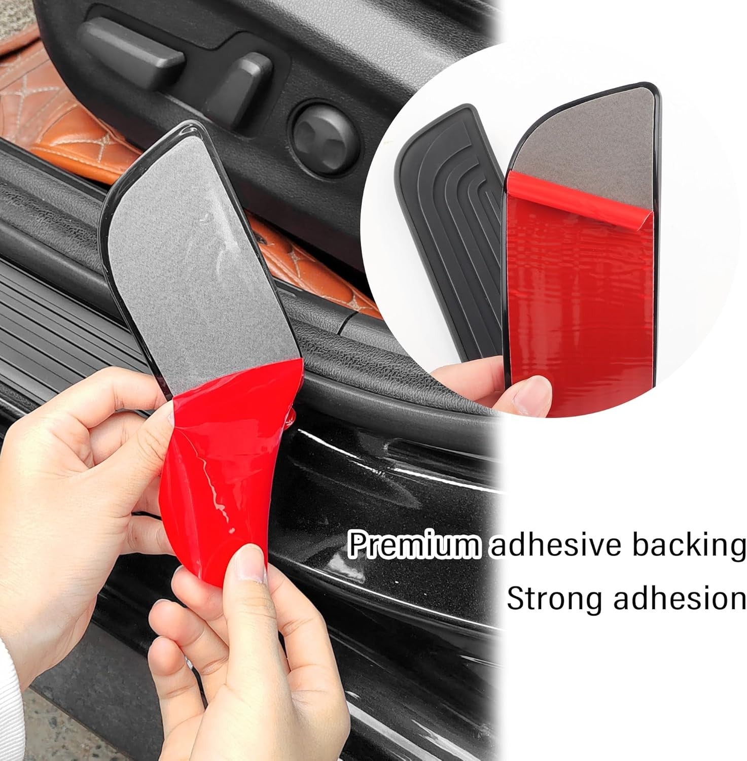 4pcs for Chevy Accessories Car Door Sill Step Protector Cover Rubber Sticker