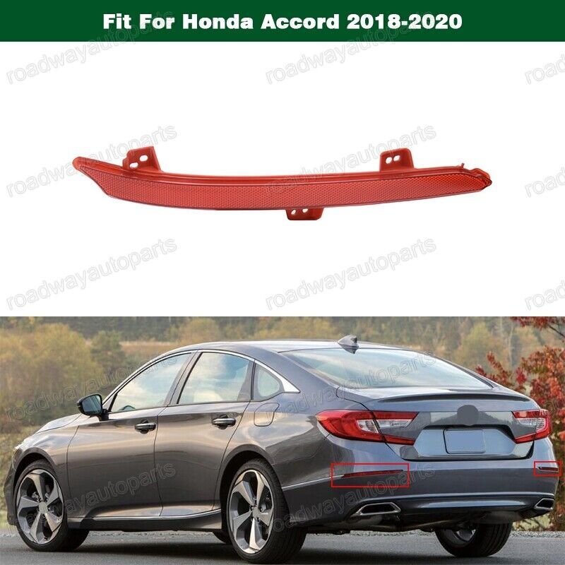 1 Pcs Right Red Rear Bumper Reflector Light Lamp Fit for Honda Accord 2018-2020 Q