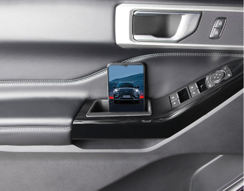 4X Carbon Fiber Door Speaker Side Panel Cover Trim For Taycan 2019-2022 v