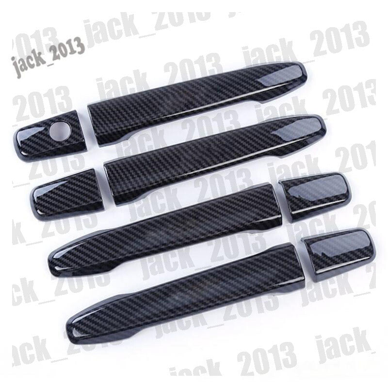 for Mitsubishi Outlander Sport Carbon Fiber Car Door Side Handle Cover Trim 8pcs