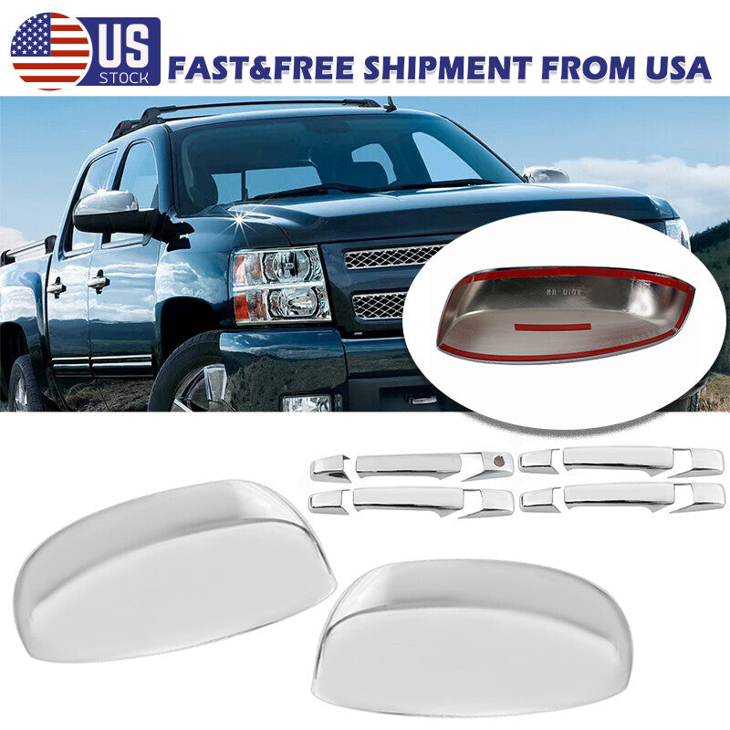 2007 - 2013 Silverado for GMC for Sierra for CHROME + 4Dr- v