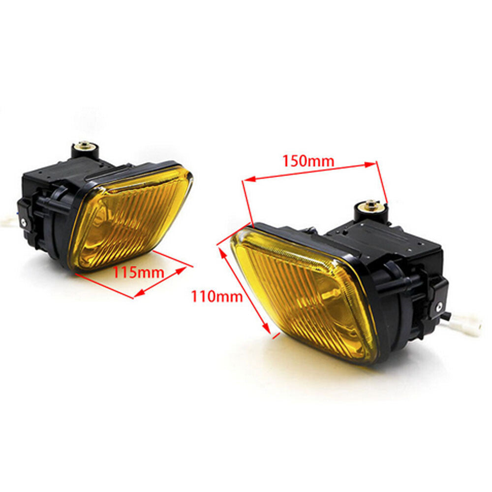 For 96-98 for Civic 2DR 3DR 4DR EK9 JDM Yellow Lens Bumper Fog Lights Lamps/w Wiring