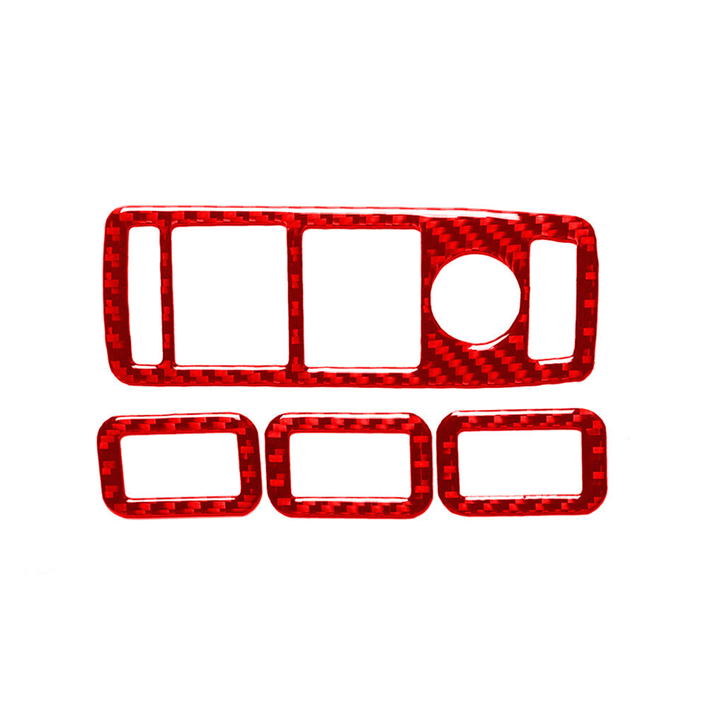 Carbon fiber window lift panel button switch cover trim for Model X 14-23- n