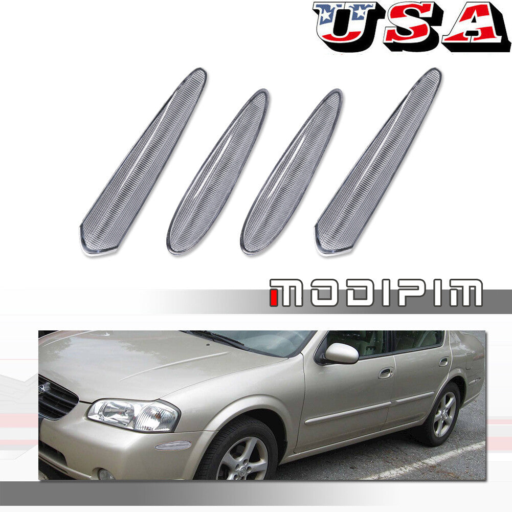 Pack Clear F&R Bumper Side Marker Light Housing Kit for 00-03 for Maxima - v