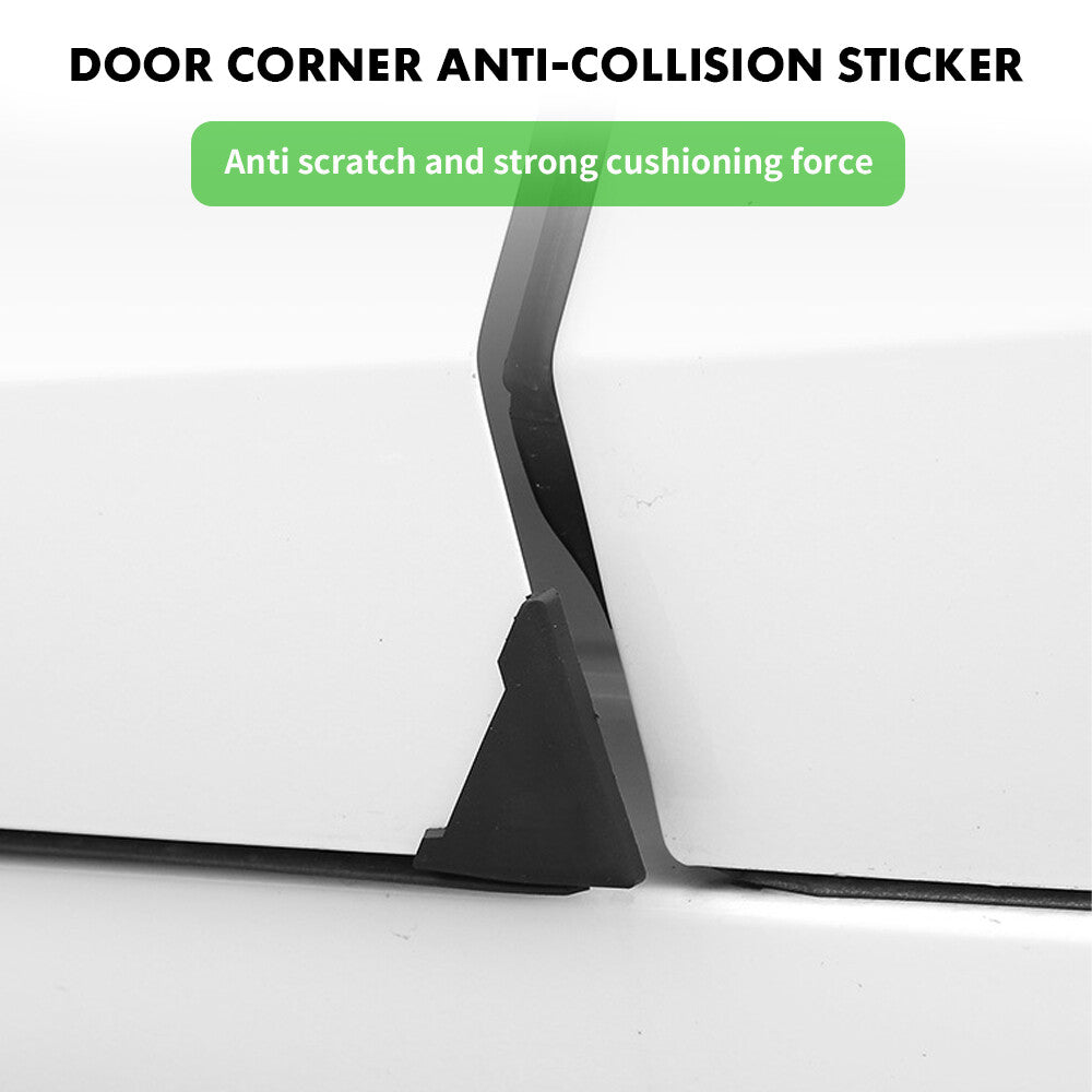 4-piece car door 90° corner cover black anti-scratch protection kit silicone n