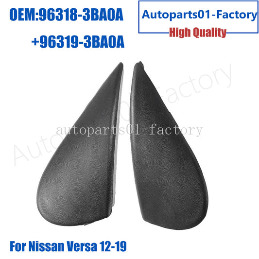 1Pair Side Mirror Corner Triangle Fender Cover Trim For 2012-2019 for Nissan Versa
