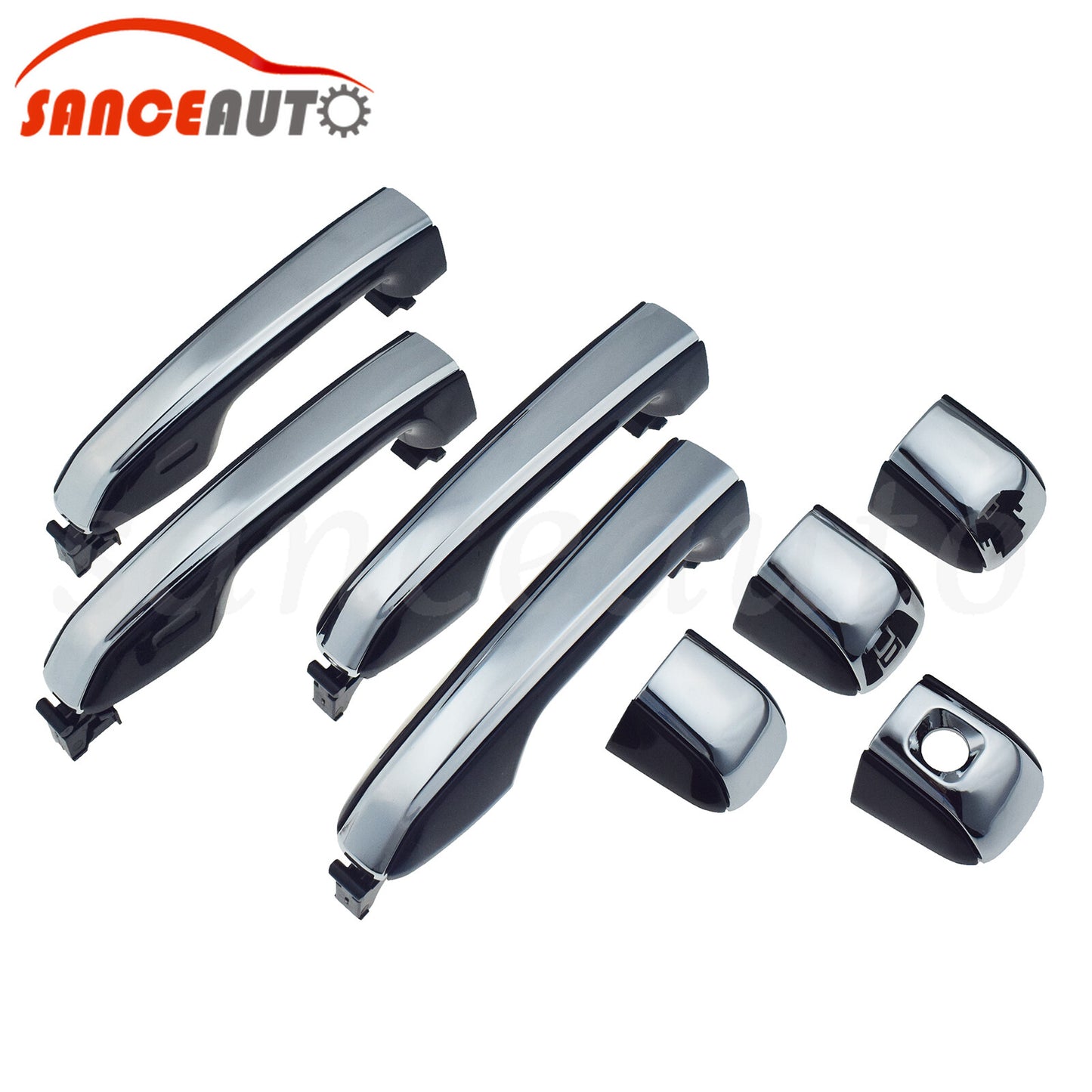 for LEXUS GX460 2010 - 2021, Chrome Black Left Exterior Door Handle n