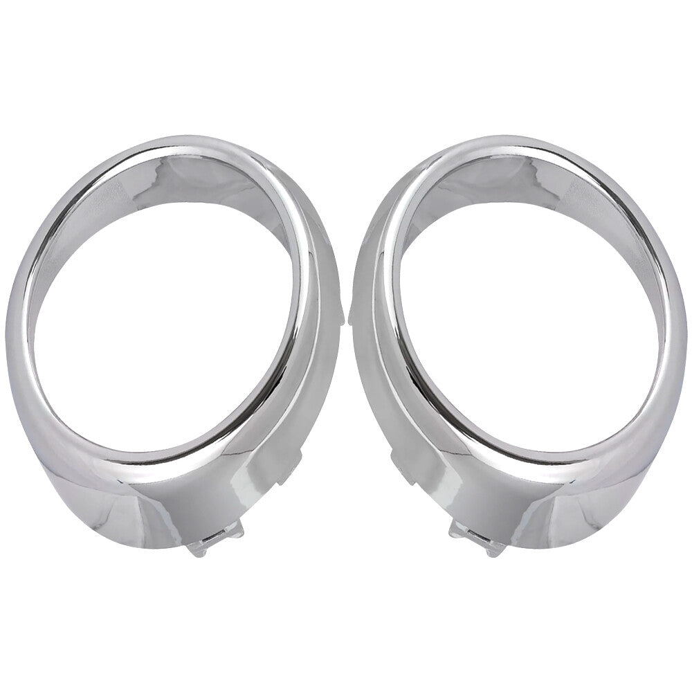 Pair Front Bumper Fog Light Bezel Trim Chrome For Q70 G25 G37 M37 M56 2010-2014