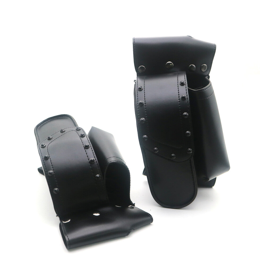 Black Saddlebag Guard Bag Water Bottle Holder for Harley Touring Road King Glide Q