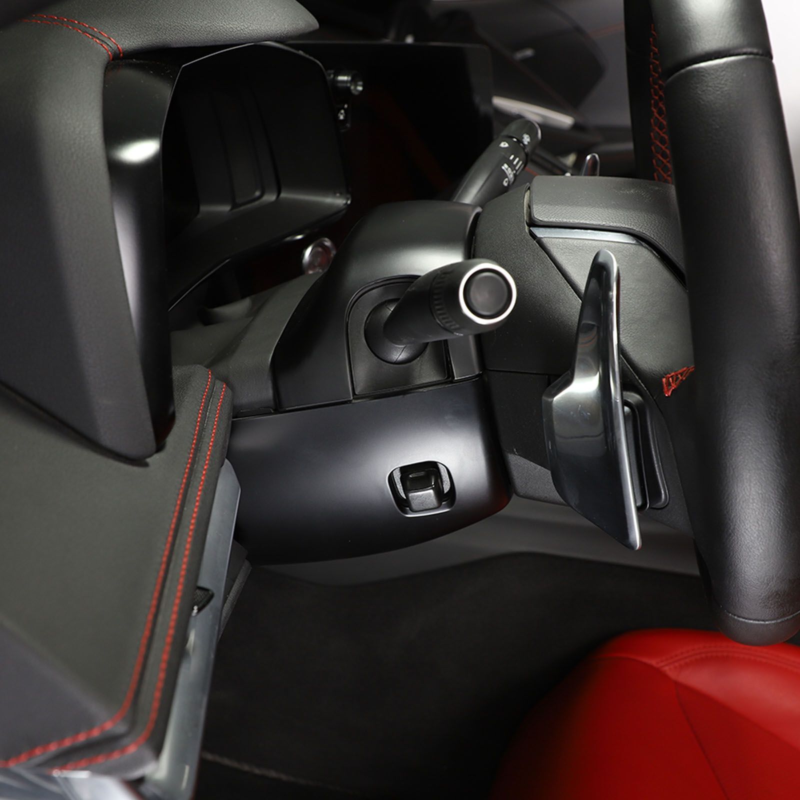 Carbon Fiber Console Navigation Cover Trim Carber ABS for Toyot-a Tundra 2022-23- v