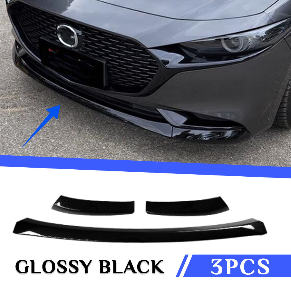 for Mazda 3 Axela 2020-2024 Front Down Bumper Molding Cover Trim 3x ABS Black B n