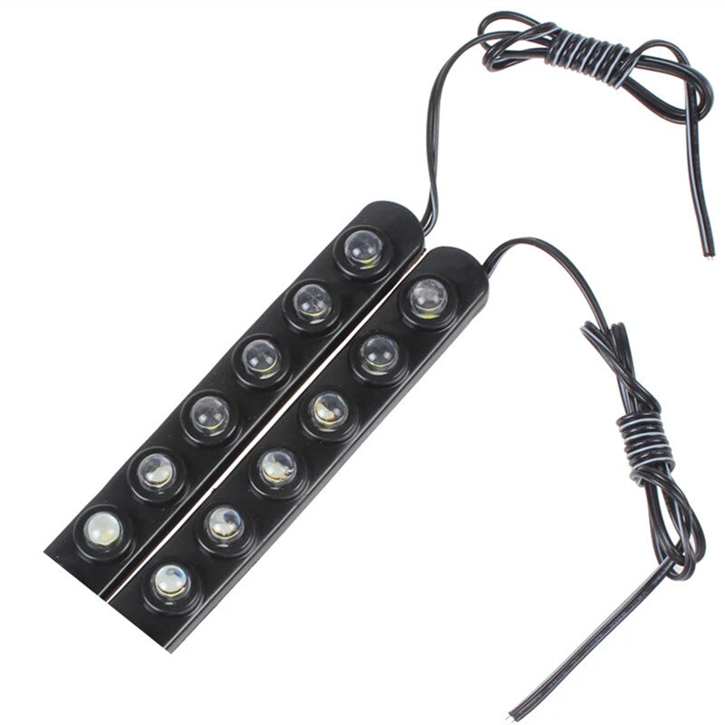 DC12V Universal Waterproof Car Flexible White 6LED DRL Daytime Running Fog Light