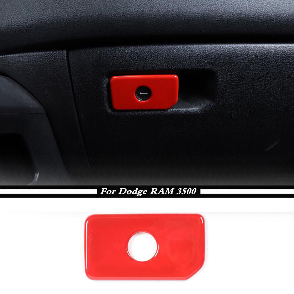 For 2019-2022 for Dodge for RAM 3500 Red Interior for Co -pilot Storage Box Handle Cover Trim v