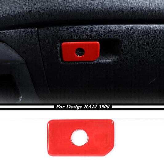 For 2019-2022 for Dodge for RAM 3500 Red Interior for Co -pilot Storage Box Handle Cover Trim v