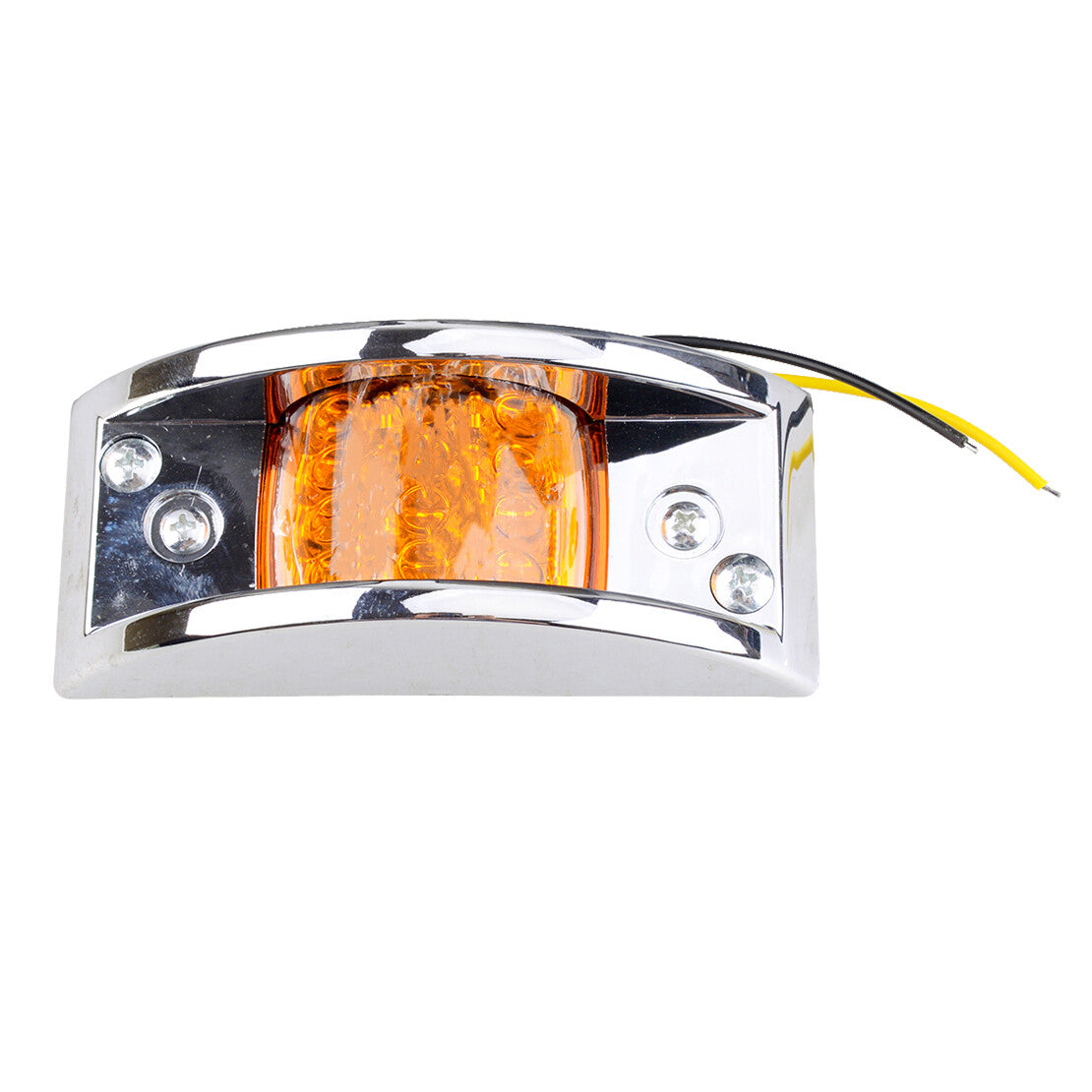 Pair Amber LED Fender Clearance Light Oval Trailer Truck Side Marker Light v