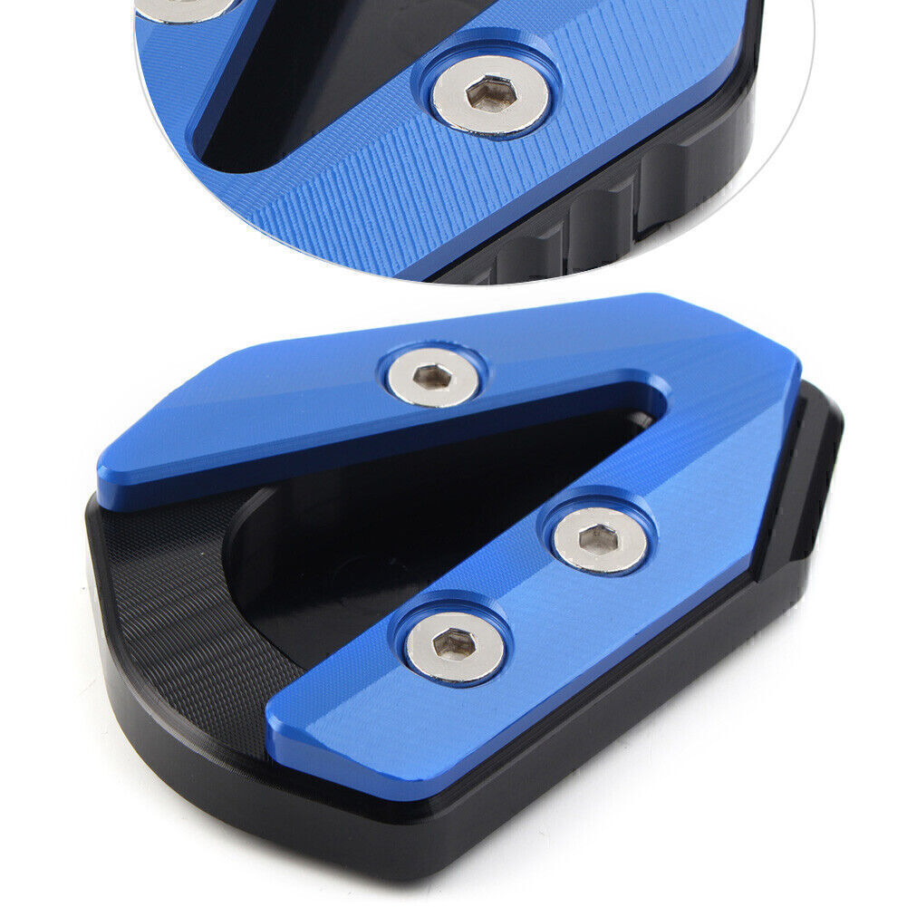 for YAMAHA YZFR6 2017-2021 Blue Kickstand Foot Support Side Pad Enlarge Plate