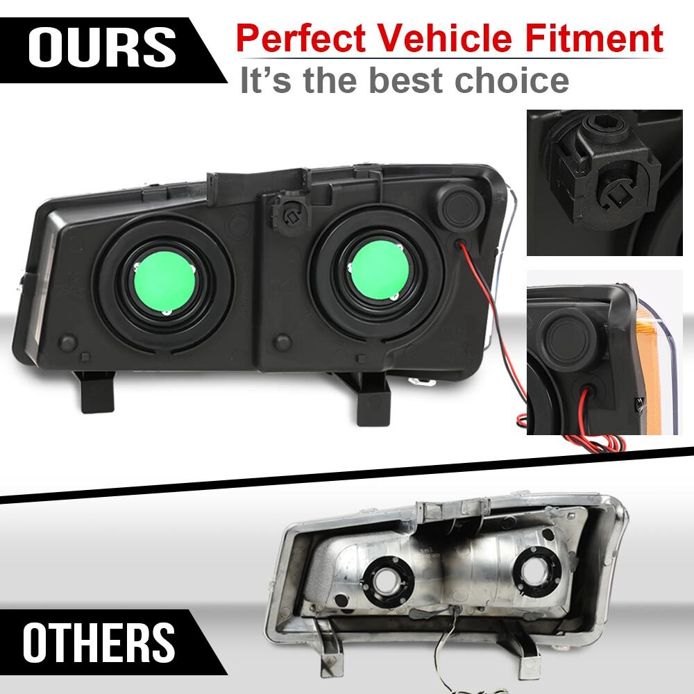 Fits 2003 - 07 Silverado/Avalanche LED DRL for CHRome Housing Headlight Signal Pair - v