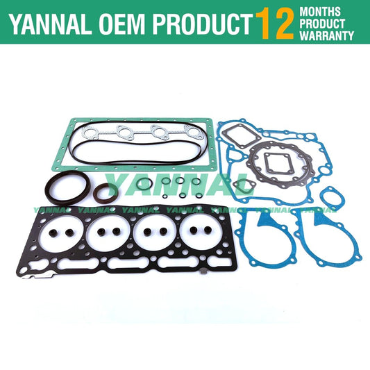 Overhaul gasket kit for V1505 excavator KX71 and KX91 excavator engine upper and lower parts kit -
