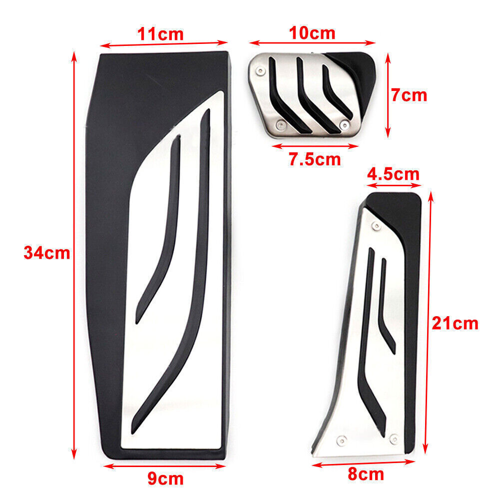 For 1/2/3/4 2012-2019 LHD 3x Car Foot Gas Brake Pedals Cover Kit n