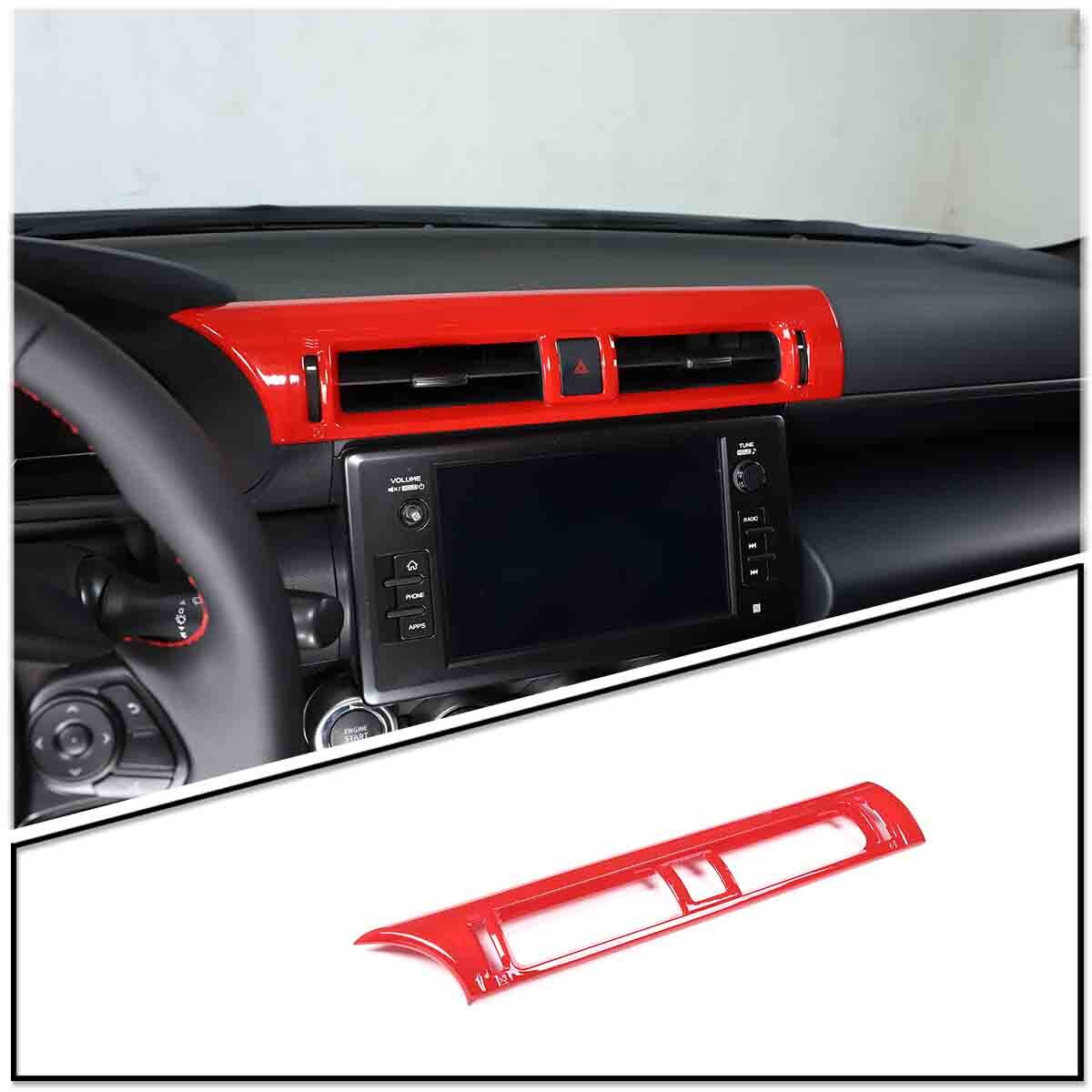 4 Piece Red Alloy Air Conditioner Knife Trim Ring for Tundra 2007-2013- v