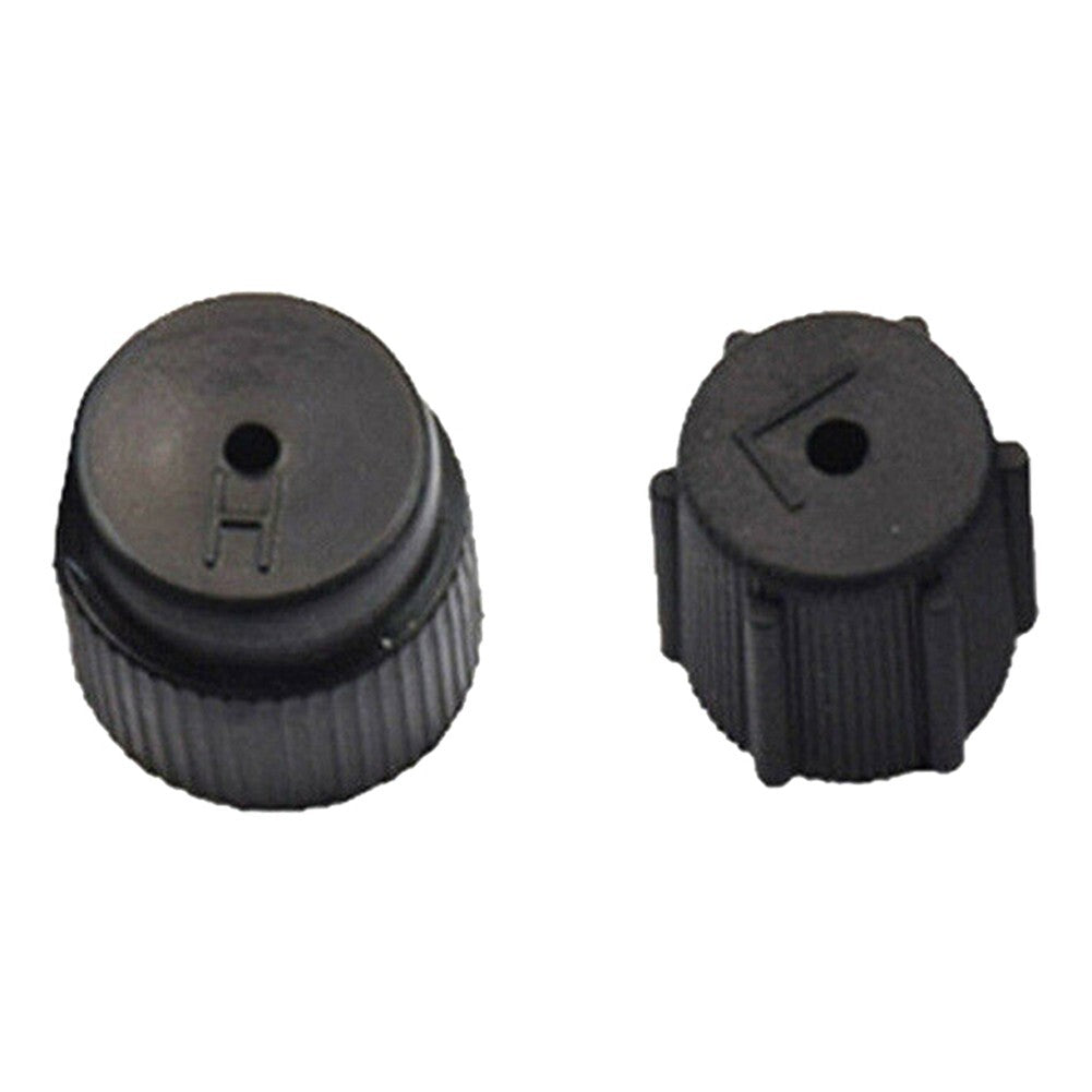 2pcs Replacement Dust Covers Car AC Valve Cap Kit with High 16mm and Low 13mm v