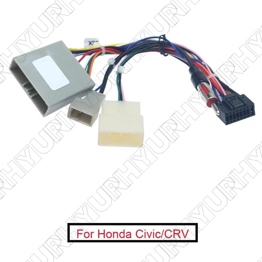 Android Player 16Pin Wiring Harness for Honda for Civic CRV 06~09 wi/Antenna Adapter