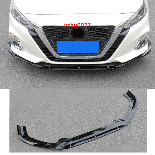 for Nissan Altima 2019-22 Glossy Black Front Bumper Lip Spoiler Splitter Trim 3X