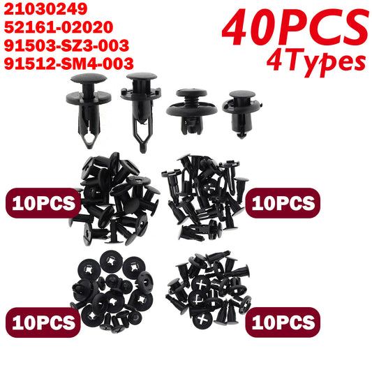 40PCS Car Push Retainer Pin Bumper Rivet Trim Moulding Clip Kit for Mercury for Mini