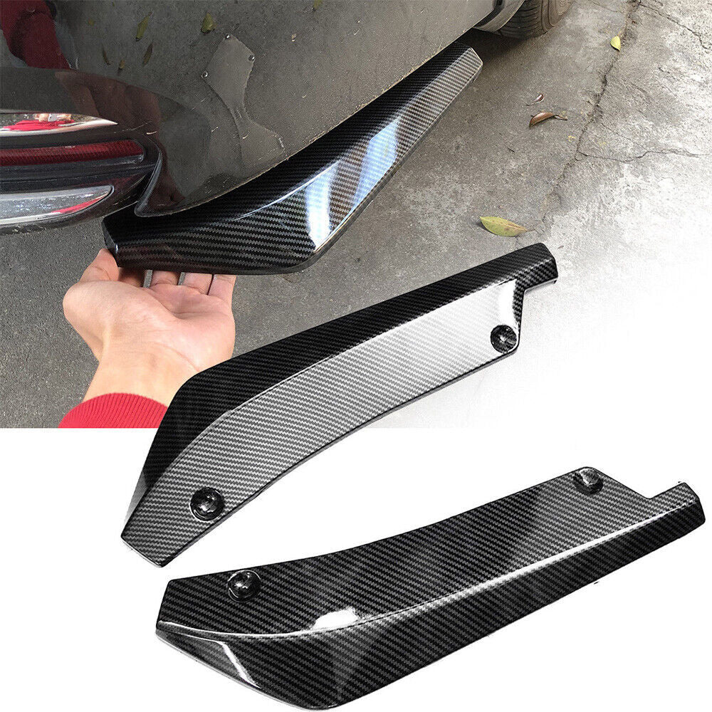 Carbon Fiber Rear Bumper Lip Diffuser Splitter Canard Protector Car Accessories