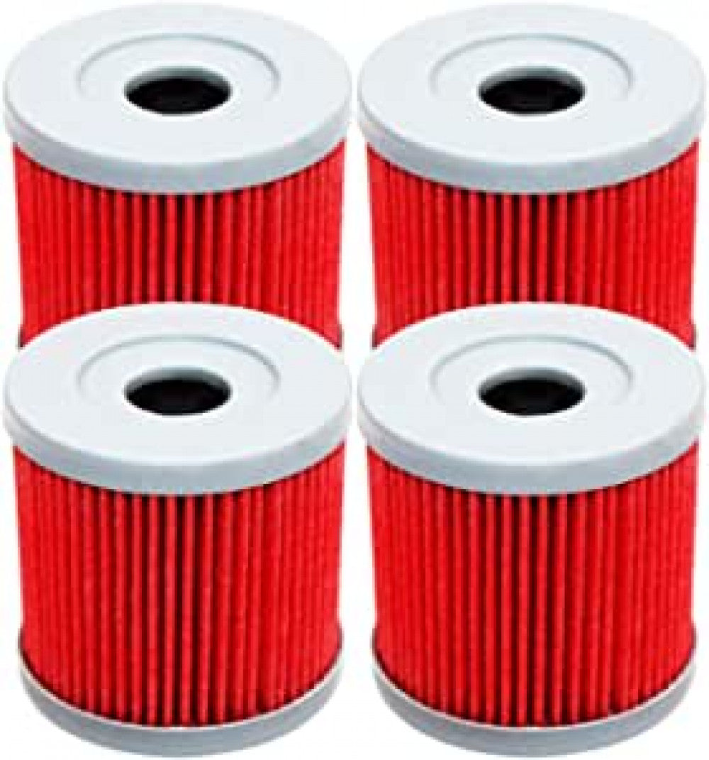4 Pack Yerbay Compatible Motorcycle Oil Filter for Suzuki Z400 LTZ400 LT-Z400