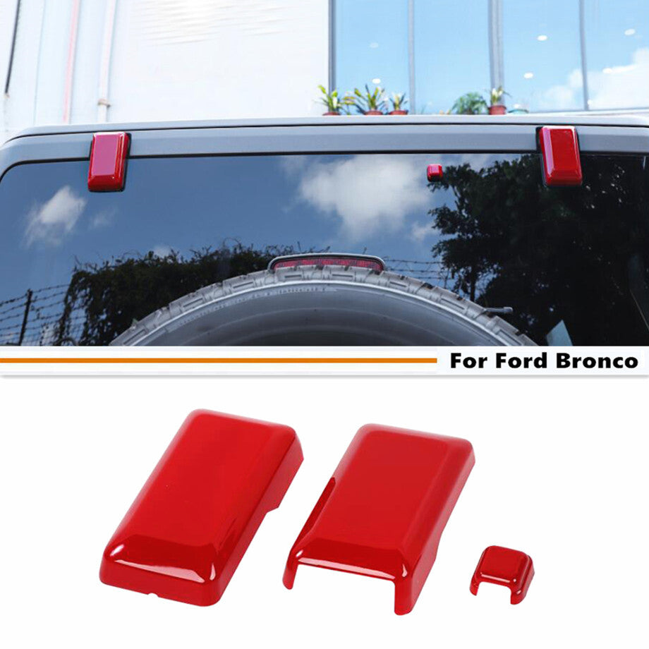 Car Rear Window Glass Hinge Cover Trim For Bronco 2021-2024 Accessories Red v