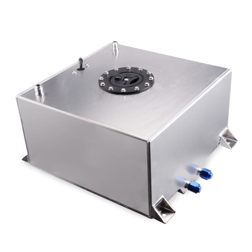 Silver 10Gallon/40L Drifting Fuel Cell Gas +Tank Level Sender Coated Aluminum Q