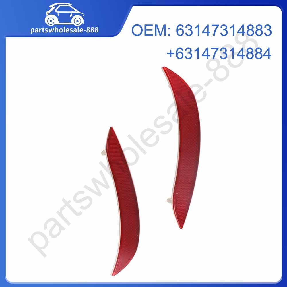 2. Rear bumper reflectors for 2013-2016 for BMW X1 E84, left and right, red.