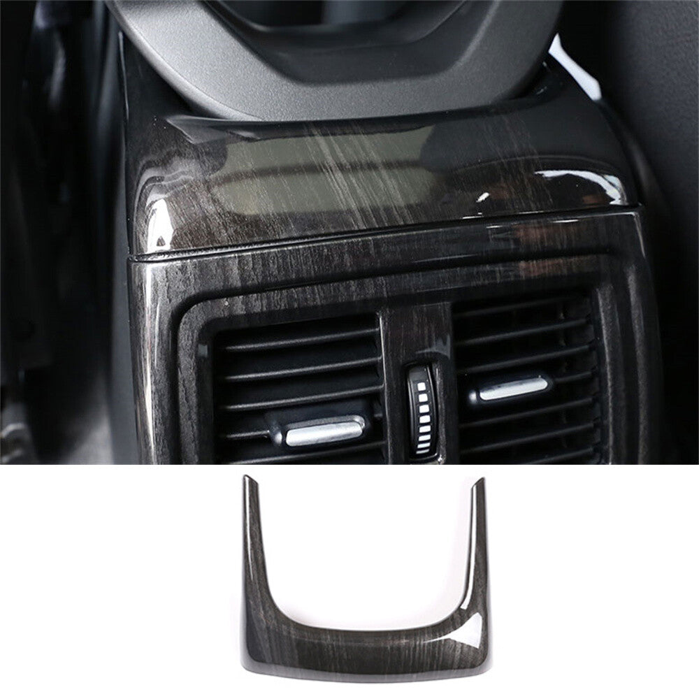 Armrest Box Rear U-shaped Cover for BMW X1 F48 2016+ X2 F47 18-22 ABS Black Wood