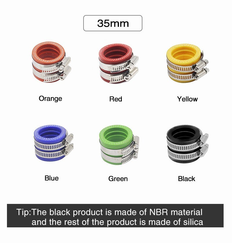35mm Motorcycle Carburetor Rubber Adapter Manifold For Motorbike Carbs Q