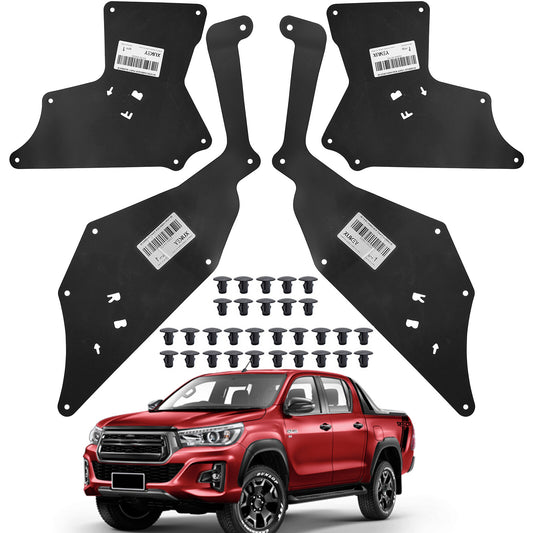 Set for Toyota Hilux Fortuner 15-24 Front Splash Shield Fender Liner Apron Seal Q