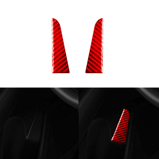 2X Red Carbon Fiber Front Door Pull Panel Cover Trim for Nissan Altima 2019-2022