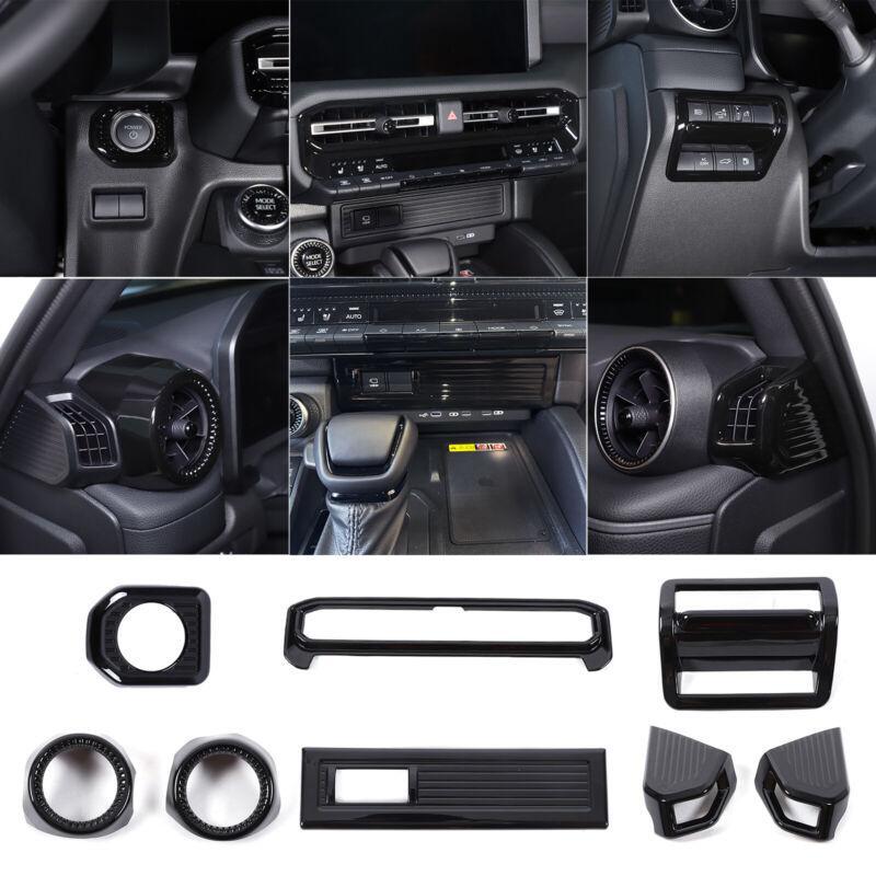 8-piece Gloss Black Interior Package Trim Cover for Toyota for Land Cruiser LC250 2024/2025