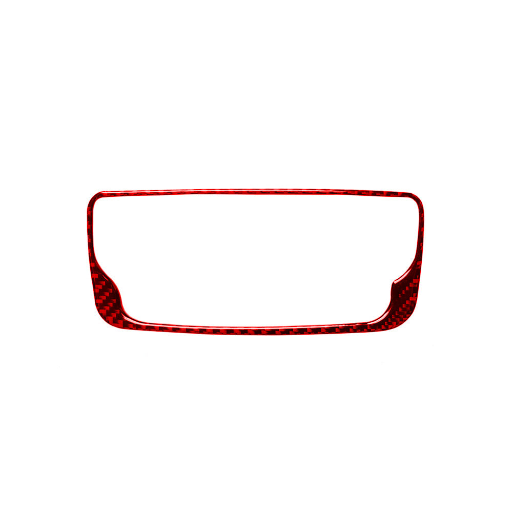 Red Carbon Fiber Rear Air Conditioner Panel Cover Sticker for Audi Q7 2016-19 B