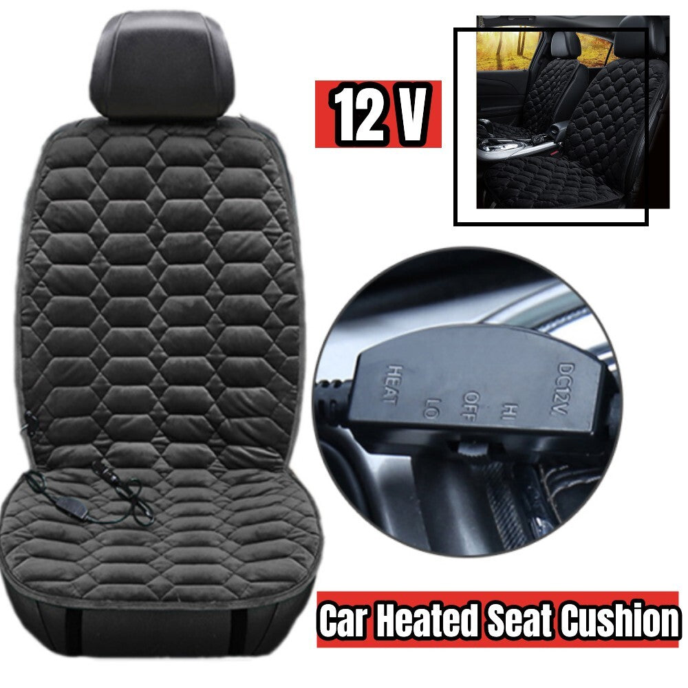 12V Plush Car and Truck for Seat Cushion Cover with Adjustable Temperature Control - n