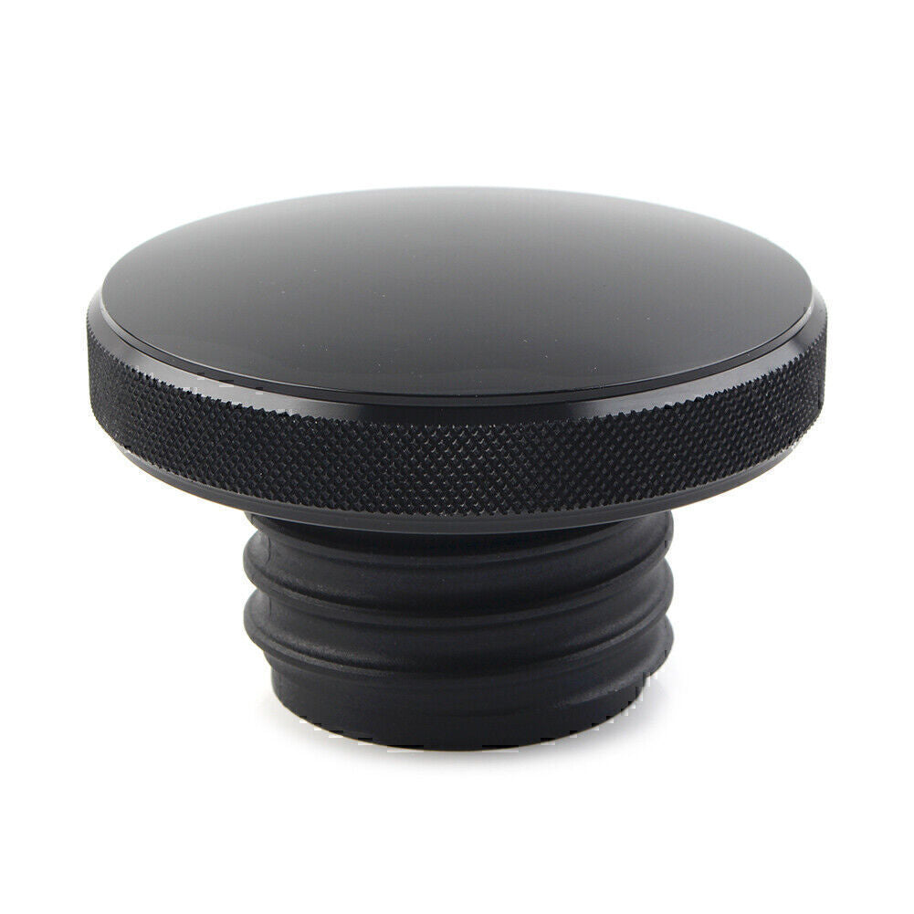 Vented Fuel Tank Gas Cap Cover Fit for Harley Dyna Road King Heritage Softail Black Q