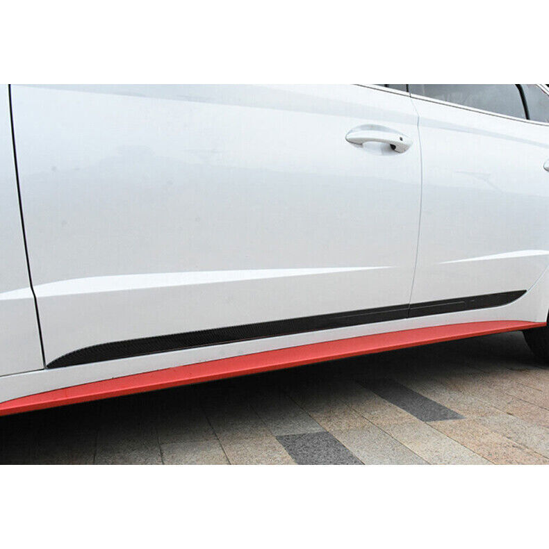 for Hyundai Sonata 2020-2023 Carbon Fiber ABS Body Side Molding Guard Cover Trim