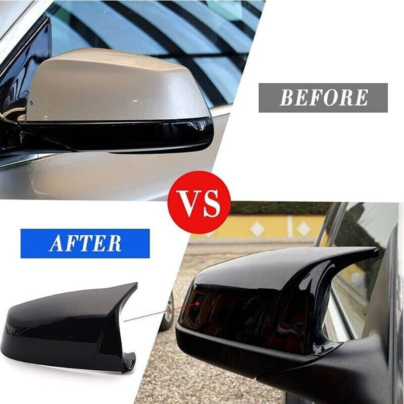 Glossy Black Mirror Protective Case for BMW 5, 6, 7 Series E60 E63 LCI F01 F06 F10 F12