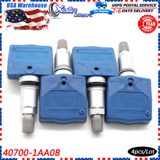 4 Tire Pressure Sensors TPMS 40700-1AA0B for Frontier Maxima for Infiniti - Brand New v