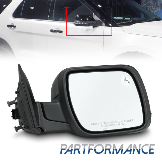 Side Mirror for Explorer 2016-19 with Blind Spot Puddle Light Passenger Side - v