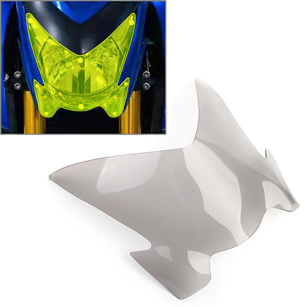 Front Headlight Guard Shield Screen Lens Cover for SUZUKI GSX-S1000 17-21 Grey Q