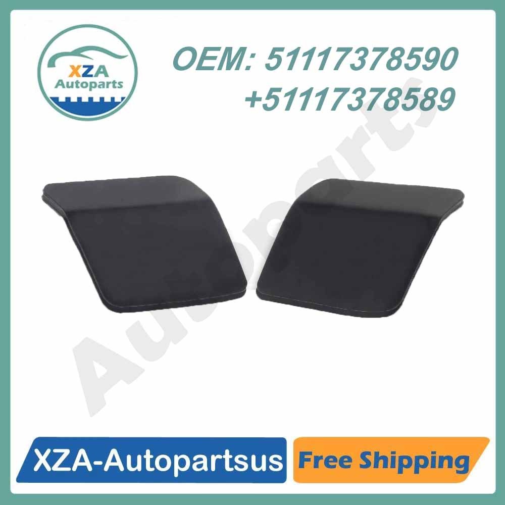 Pair Headlight Headlamp Washer Spray Nozzle Cover Cap for BMW for X5 51117378589 Q